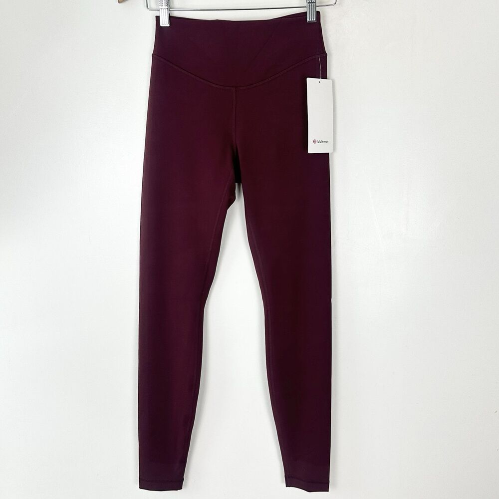 Lululemon Wunder Under SmoothCover High Rise Tight 28” Size 6 Garnet Yoga Gym